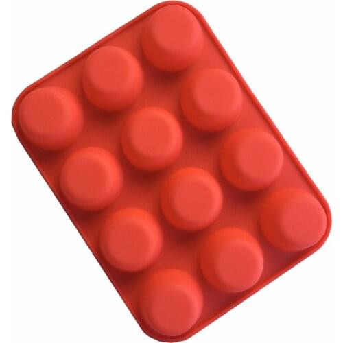 Kitchen DIY Creative DIY 12 Hloe Silicone Muffin Cup Cake Round Tart Baking Tools Cake Mould B015