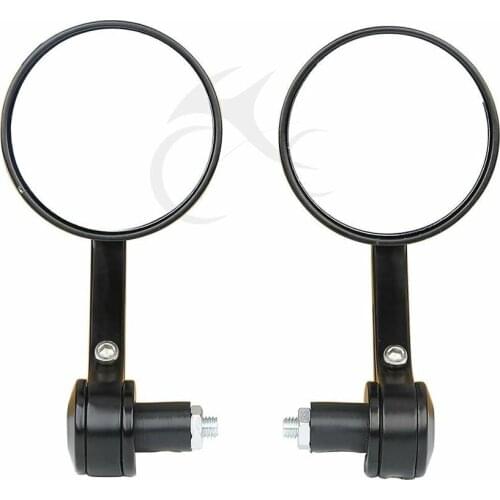 Motorcycle 7/8" 22mm Round Bar End Mirrors For Kawasaki Suzuki Honda Universal