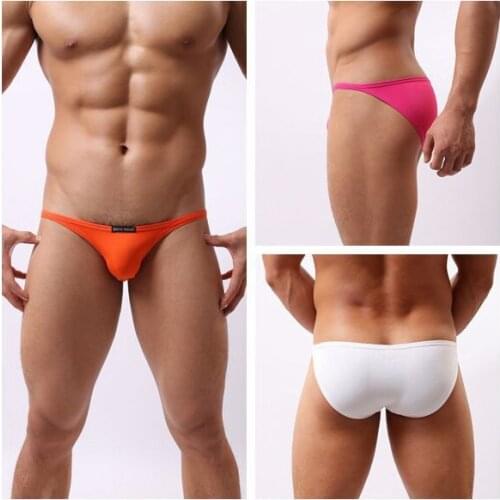 Underwears Men Sexy Mini Briefs Low rise Smooth Nylon Male Underwear Briefs Brave Person