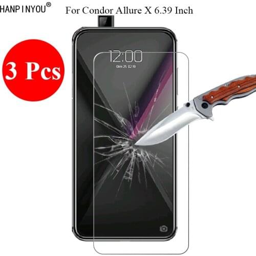 3 Pcs/Lot New 9H 2.5D Tempered Glass Screen Protector For Condor Allure X 6.39" Protective Film + Clean Tools