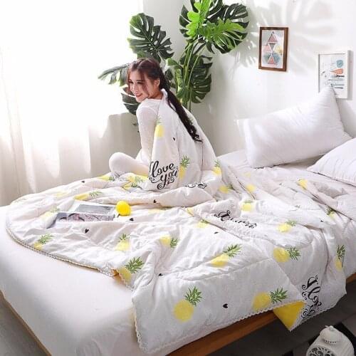 Autumn Summer Thin Quilt Comforter Single Twin Full Queen King Size Blankets Adult Kid Soft Cotton Bedspread 24