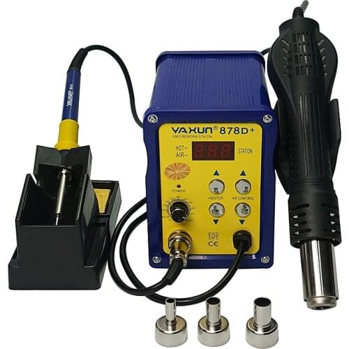2 in 1 SMD hot air soldering stations YAXUN 878D+ Automatic bga Rework Station