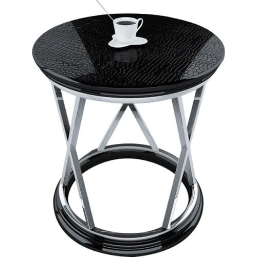 Modern Minimalist Side Table Corner Table Stainless Steel Small Round Table Living Room Sofa Side Cabinet Side Table Balcony Sma