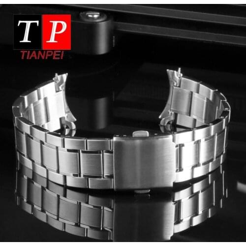 For CASIO MTP-1374 MTP-1375 Wrist Bracelet Top Quality Stainless Steel Watchband Metal Belt22mm Solid Curved End Strap