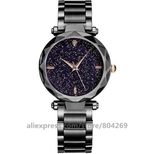Luxury Alloy Starry Sky Colorful Watch Big Rhinestone No Logo Alloy Quartz Wristwatches