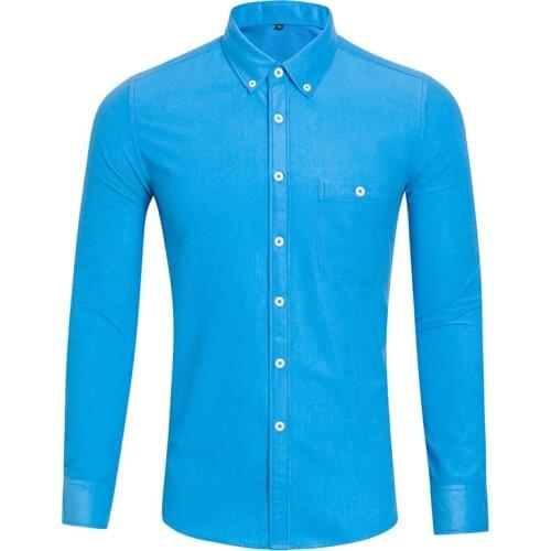 Men Shirts Long Sleeve Slim Fit New Corduroy Formal Casual Shirt Spring Autumn Winter Business Office Work Daily Life Large Size