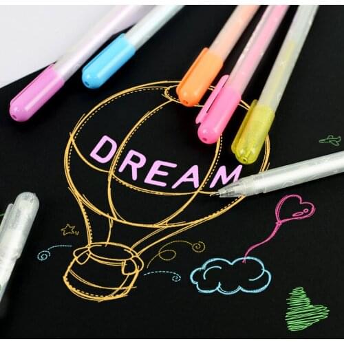 Cute High Gloss Color Pen Ballpoint Writing Pens Neutral Pen 0.8mm Gel Pen DIY Journal Album School Office Supplies