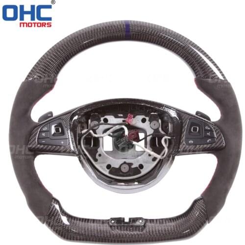 100% Real Carbon Fiber Steering Wheel compatible for MB W205,S205 S213,W213 X156 C117,X117 W218,X218,C257 C E GLA CLA CLS