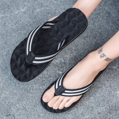Summer Men Flip-Flops Massage Outdoor Slippers Soft Quick Dry Slides Men Beach Slippers Male Indoor Home Bathroom Footwear 46