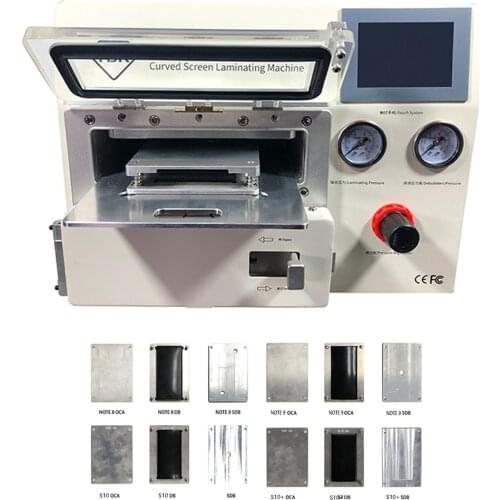 TBK-508A Curved LCD Screen Vacuum Laminating Machine Bubble Remover For Sumsung iPhone iPad S9 S9+ Edge LCD OCA Repair