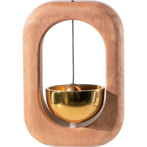 Suction Wind Chime Doorbell Decoration Refrigerator Door Closet Wood Windchime Bells for Home Garden Windchime Gift