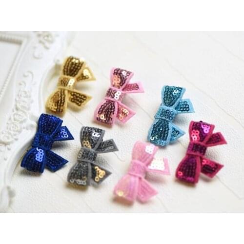 Pet Cats Hairpin Grooming Accessories Clips Sequin Bows Clip Pet Hair Accessory Bowknot applique Bow 50pcs/lot