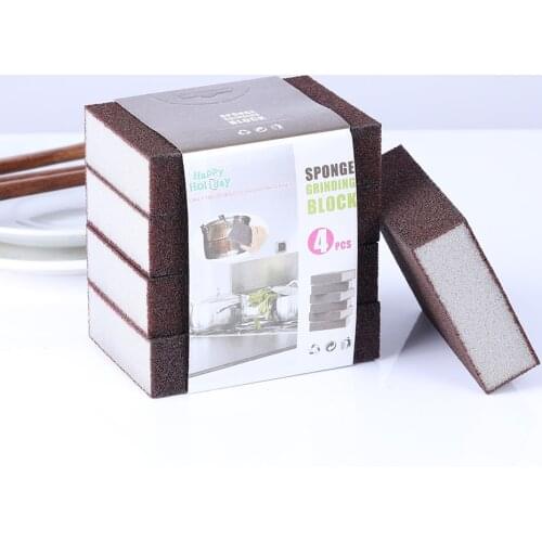 1/4 pcs Melamine Sponge For Cleaning Homeware Kitchen Sponge Removing Rust Rub High Density Emery Magic