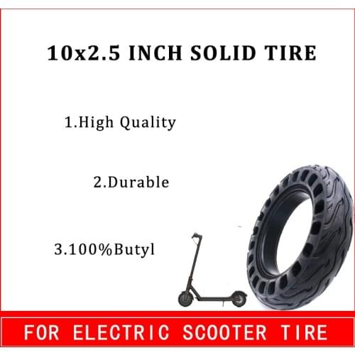 10x2.5 10 Inch Solid Tire Honeycomb Tyre High Quality Elastic Durable Electric Scooters Explosion-proof Scooter Accessories