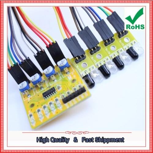 4-way infrared tracing / tracKing module / patrol module / obstacle avoidance / trolley / robot sensor board