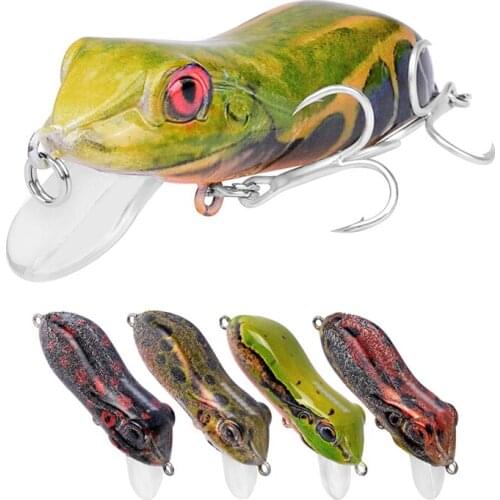 5pcs Frog bait Fishing Lure set 60mm 10g swimbait float minnow Bionic frog hard lures Wobblers Artificial bait fishing tackle
