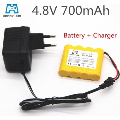 4.8v Ni-cd Battery and charger for RC toys Car Boats Guns 4* AA 4.8v 700mAh Battery for RC boat model car toy