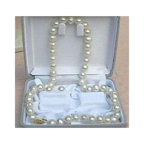 Free shipping Noble jewelryset elegant11-12mm south sea natural baroque white pearl necklace 18inch&earring