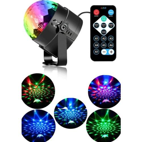 Controlled Voice Operated Led Disco Ball Suction Cups Car and Home for