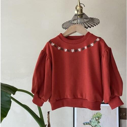 2021 new girls boys sweatshirt autumn cotton full sleeve fashion kids sweatshirt 2-7 years WS95