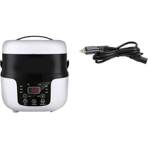 Electric Lunch Box 2L Travel Rice Cooker Small 12V 24V Car Cooking Soup Heating N0PD