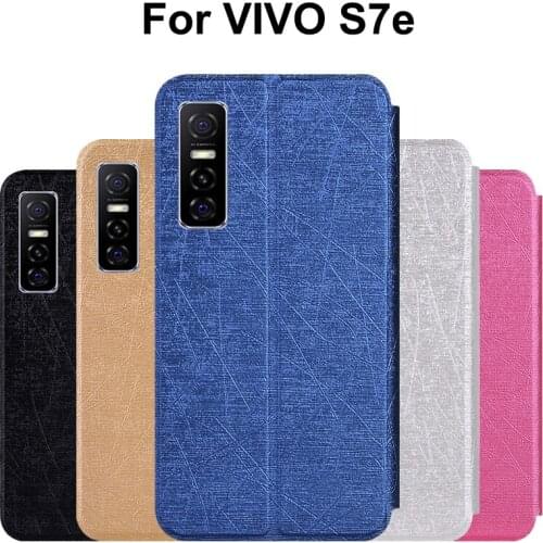 For VIVO S7E Case Flip Stand Leather Cover For VIVO V2031EA Cases For VIVO S7 E Silicone Protective Case For VIVO S 7E VIVOS7E