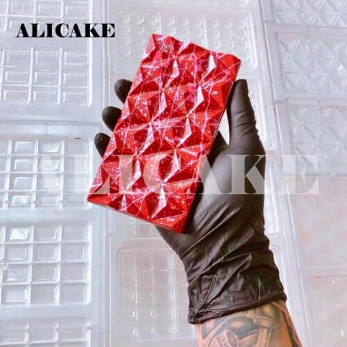 Chocolate Bar Molds Polycarbonate Tray for Plastic 3D Chocolate Candy Nuggets Mould Form Bakery Baking Mold Pastry Tools