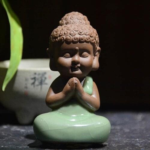 Geyao Xiaorulai tea pet, tea set, tea ceremony, zero match, openable tea, car home small Buddha statue decoration