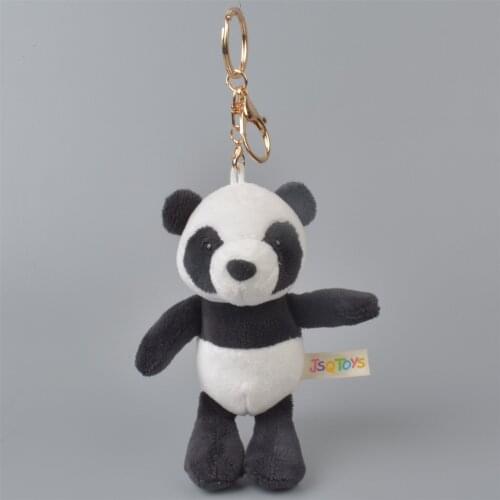 1 Pcs Lovely Panda Animal Dolls Baby Plush Toys Colors key chain ring Pendant Plush Toys Kids Gift