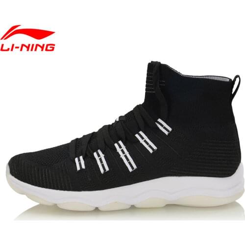 Li-Ning Men NO BOUNDARIES Cushion Training Shoes Mono Yarn Breathable High-Cut LiNing Sport Shoes Sneakers AFJP027 SJAS19