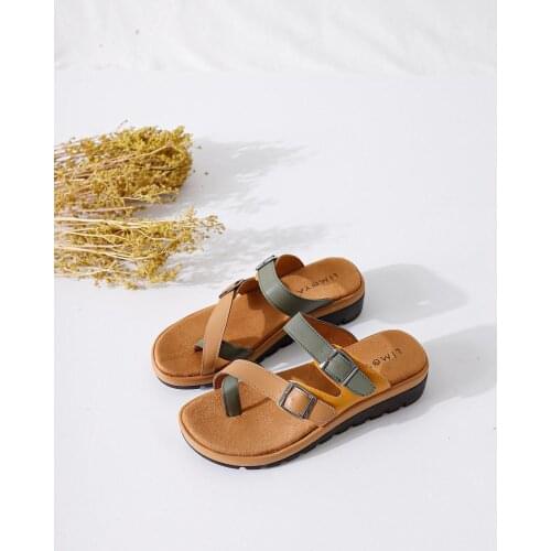 Limoya Taya Green Mustard Nud Comfort Slippers 'Turkish' Quality 2021 Fashion Design Season Comfort Fast Shipping