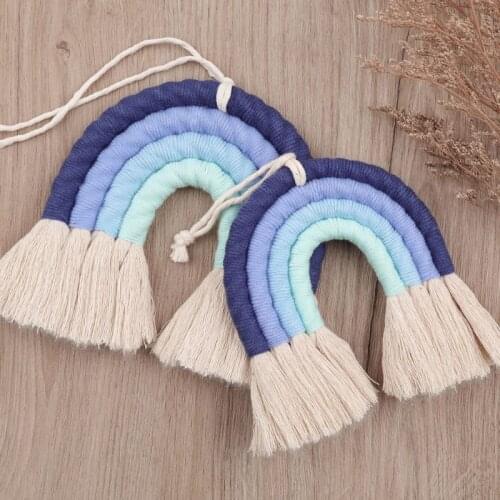 Macrame Woven Wall Hanging Boho Chic Room Rainbow Tapestry Art Beautiful Apartment Dorm Room Decoration