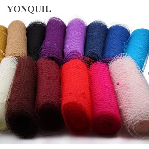 More Color Mix Dot Birdcage Veil 45CM Width Russian Veiling DIY Hair Accessories Wedding Hat Millinery Veils Bridal Netting LDV1