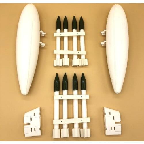 Missiles and tank set for LX Model Sky flight Hobby 1200mm wingspan F4U rc warbird plane