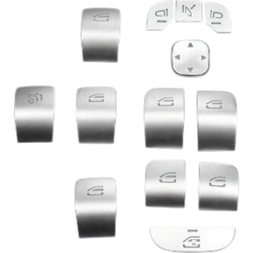 Car Door Armrest Window Switch Buttons Stickers for Mercedes Benz A B C E Class W177 W205 W213 W247 W167 Car Styling