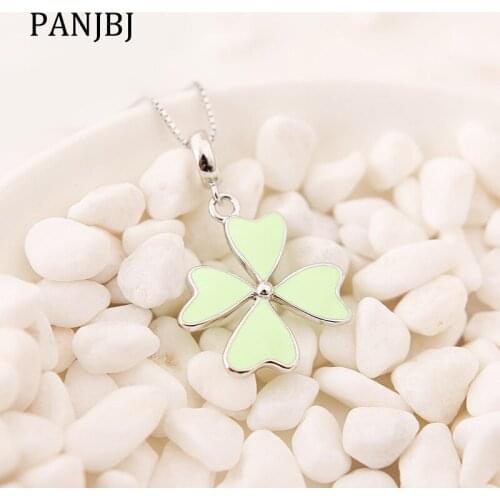 New 100% 925 Sterling Silver Bead Charm Lucky Four Leaf Clover Pendant Enamel Charms Fit Pandora Bracelets Women Diy Jewelry