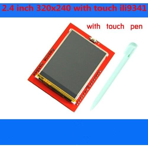 New 2.4 inch 2.4" TFT LCD Shield Touch Display with TF Reader ili9341 driver 320x240 w/touch pen for Mega2560 uno r3 board