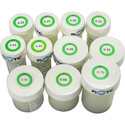 PMTC leaded solder balls 250k 0.55 to 0.4mm for bga rework reballing and stencils for bga rework soldering station machine