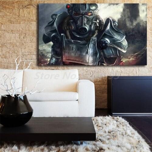 Awesome Fallout 4 Background Wallpapers Canvas Painting Print Living Room Home Decor Modern Wall Art Oil Painting Poster Artwork