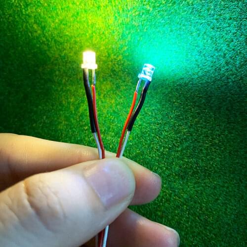 Pre-wired 3V SMD LED Warm White, 50cm wires pre soldered,model cars/trains/railway/railroad/starship lighting and electronic