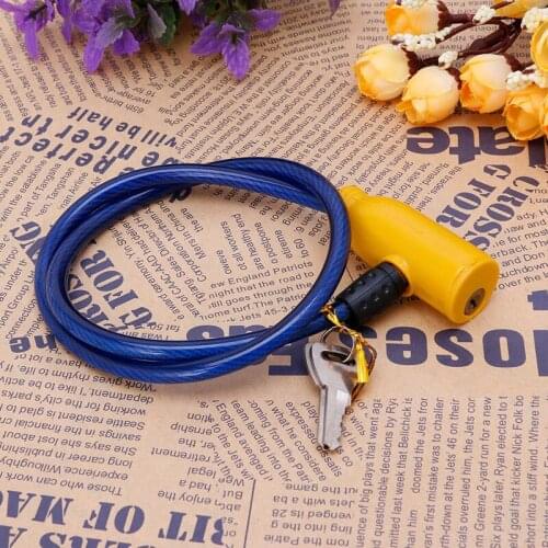 8x640MM Cycling Cable Anti-Theft Bike Bicycle Scooter Safety Lock With 2 Keys E56D