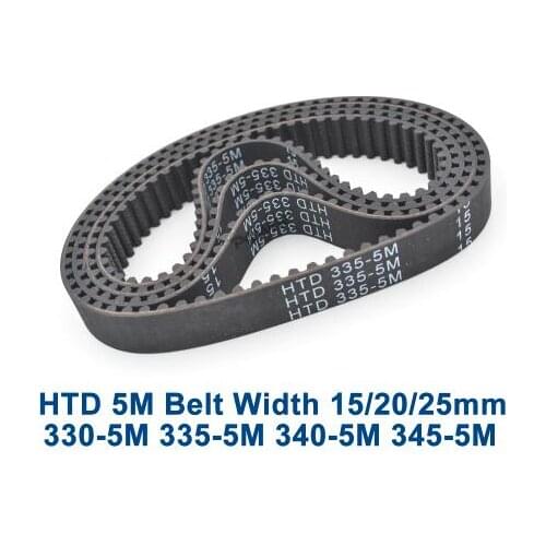 HTD 5M Timing belt C=330/335/340/345 width 15/20/25mm Teeth 66 67 68 69 HTD5M synchronous Belt 330-5M 335-5M 340-5M 345-5M