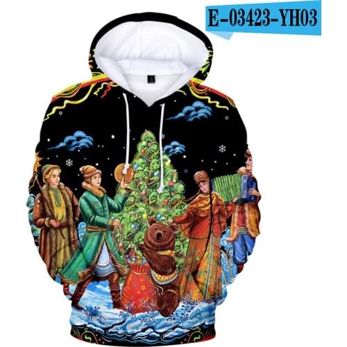 Christmas Harajuku Hoodie Mensa Sweatshirts Boy/Girl Warm funny Streetwear Festive costume Childrens Hoodies Coat Oversized