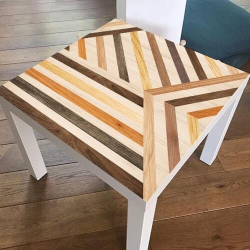 55*55CM Wood Grain Style PVC Table Stickers For Cafe Bar Self-adhesive DIY Desk Renovation Decal Waterproof Tablecloth Covers