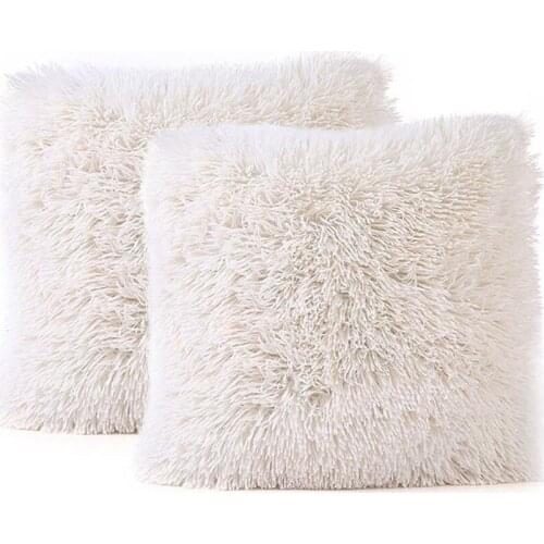 Tops 2PC Sea lion velvet Cushion Cover Cotton Kawaii Solid Sofa Decorative Pillow Case Waist Throw Home Decor Pillow cover