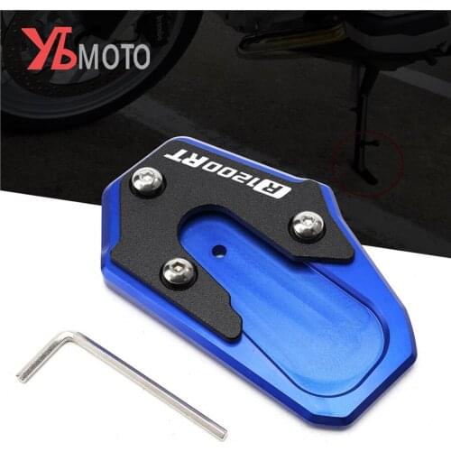 T6061 Aluminum Foot Enlarger Foot Side Stand Extension Fits For BMW R1200RT R 1200 RT 2014 2015 2016 2017 2018