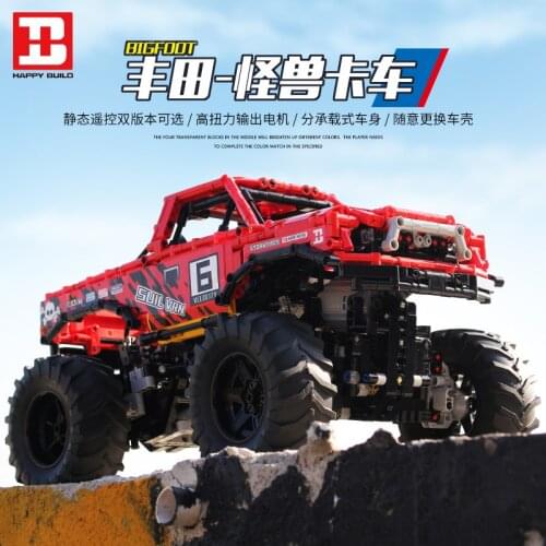 IN Stock XQ1212 MOC-26278 Monsters Truck SUV Off-Road Building Blocks Assembled Bricks Car Model Toys1760 PCS