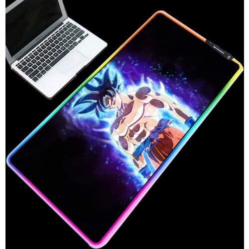 XGZ 90X40 Anime Mouse Pad RGB Large Computer Game LED Diode Color Lighting Adjustable Breathing Light Mouse Pad