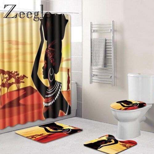 Zeegle 4PCS Toilet Mat Seat Cover Set Absorbent Non-Slip Bathroom Rug Bath Mat Set Soft Microfiber Flannel Floor Carpets