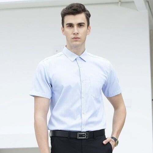 MRMT 2021 Brand New Mens Shirt Twill Shirt for Male Shirt Business Business Suit Short Sleeved Tops Shirt